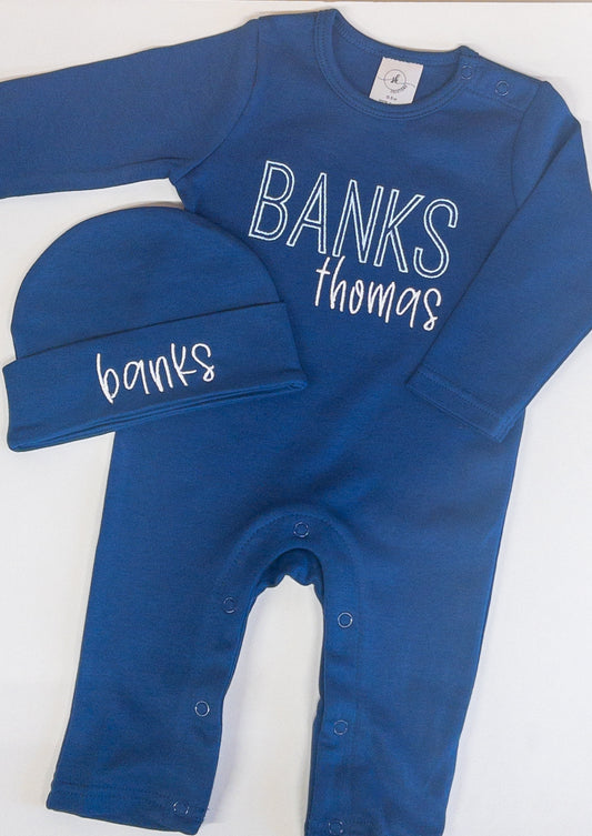 Block Font Romper
