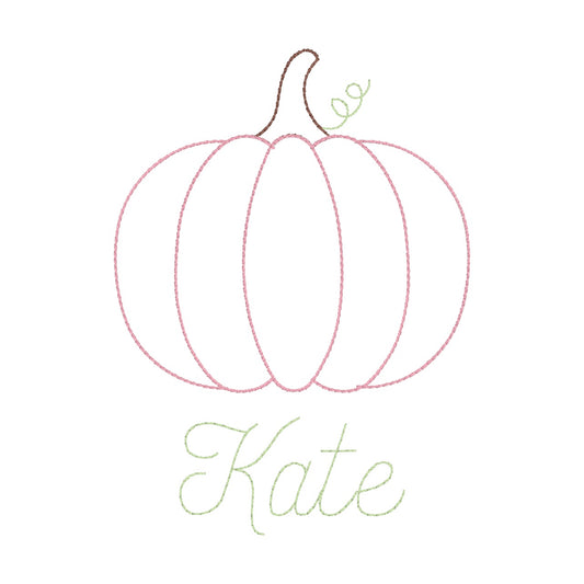 Applique Pumpkin- Girl