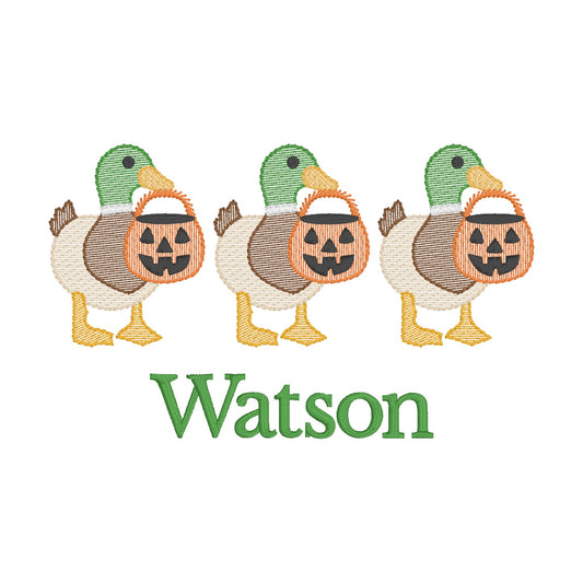 Mallards with Pumpkins