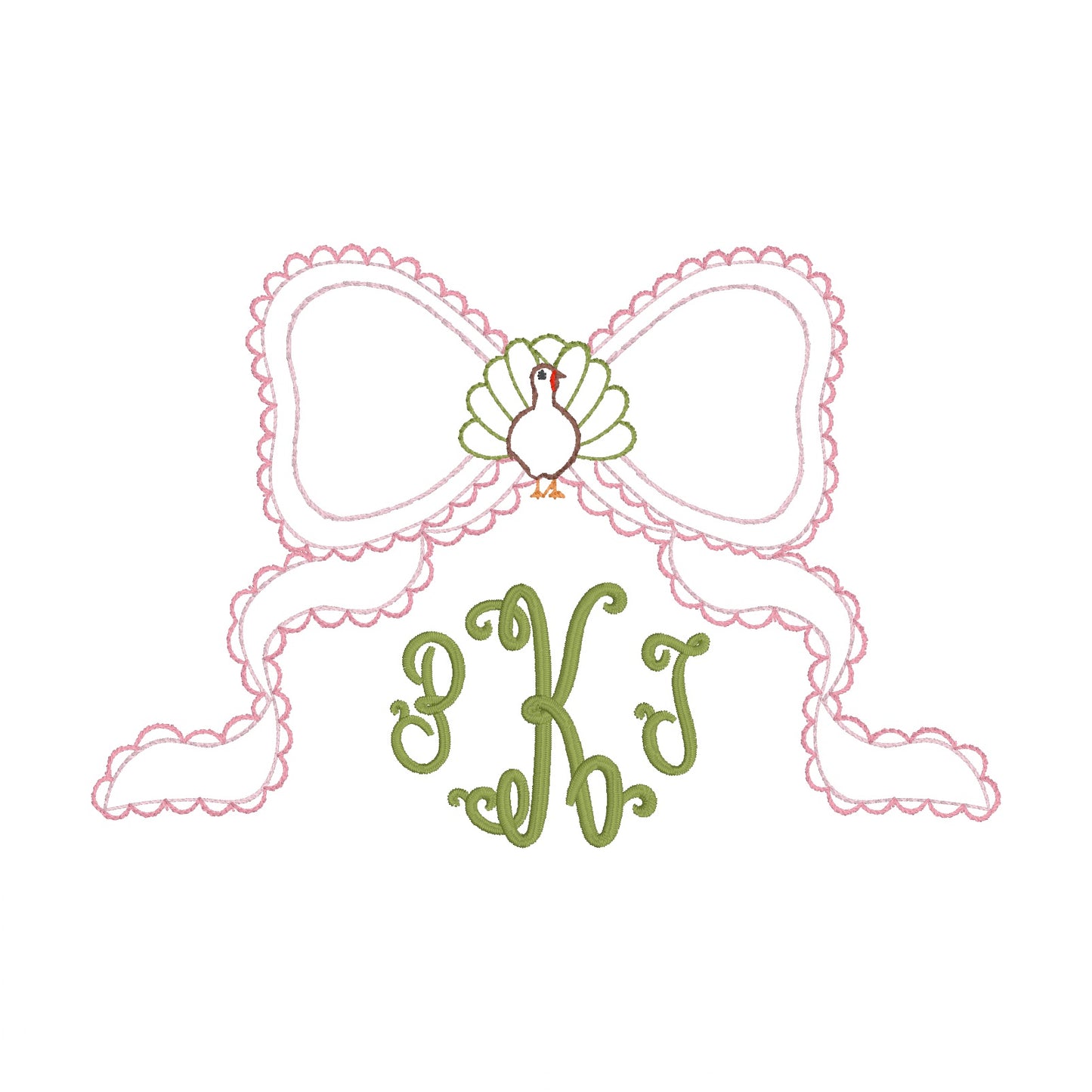 Vintage Bow with Turkey