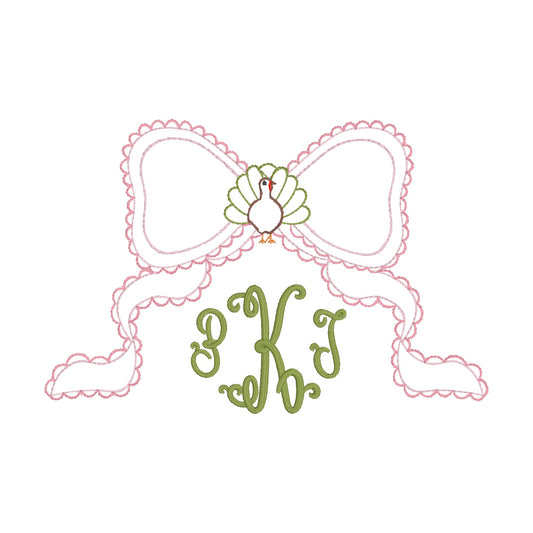 Vintage Bow with Turkey